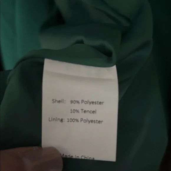 Allegra K Women's Green Double-Breasted Coat - Picture 7 of 7